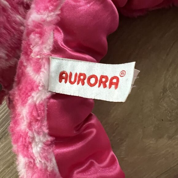 Pink Polka Dot Stuffed Animal Snake by Aurora Plushie Toy Christmas Present Gift - Picture 5 of 7